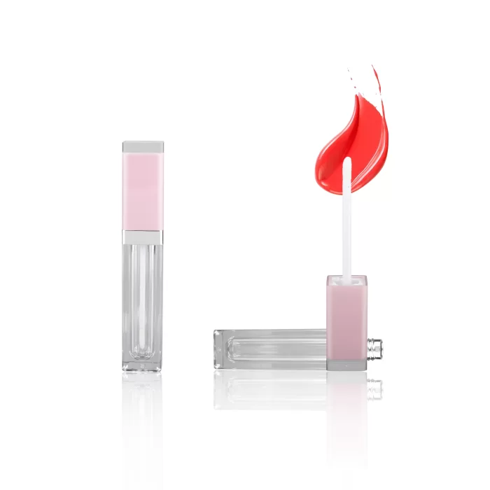 High-Quality Pink Lip Tint Packaging Square Black Lid Big Applicator 5-10ml - LG110 - Image 6