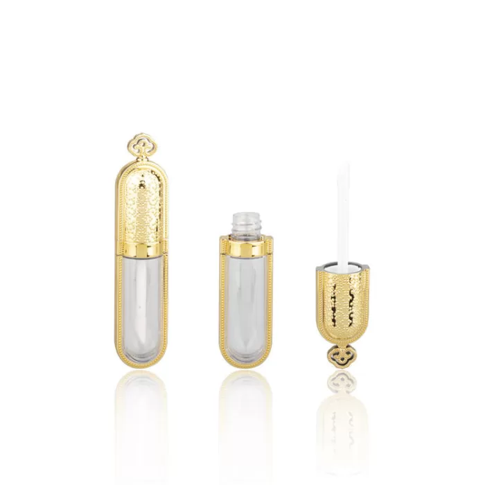 Golden Bottles Mini Liquid Lipstick Unique Design Beauty Packaging 3ml 5ml Cotton Brush - LG159
