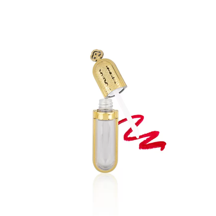 Golden Bottles Mini Liquid Lipstick Unique Design Beauty Packaging 3ml 5ml Cotton Brush - LG159 - Image 2