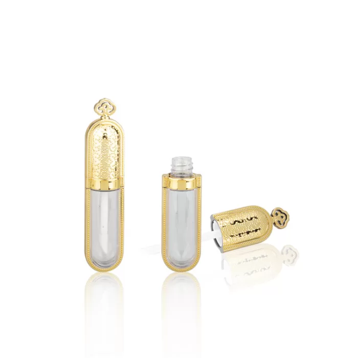 Golden Bottles Mini Liquid Lipstick Unique Design Beauty Packaging 3ml 5ml Cotton Brush - LG159 - Image 3
