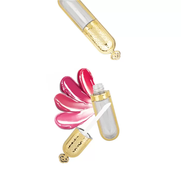 Golden Bottles Mini Liquid Lipstick Unique Design Beauty Packaging 3ml 5ml Cotton Brush - LG159 - Image 5