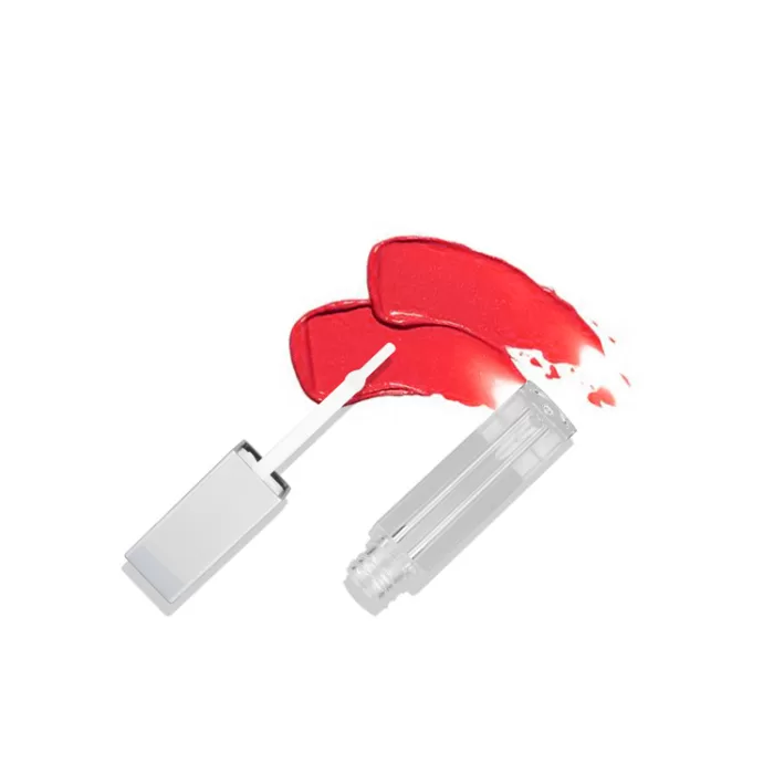 High Grade Clear Plastic Tube 3ml Liquid Lipstick Mirror Silver Metal Lid Wand - LG165 - Image 4