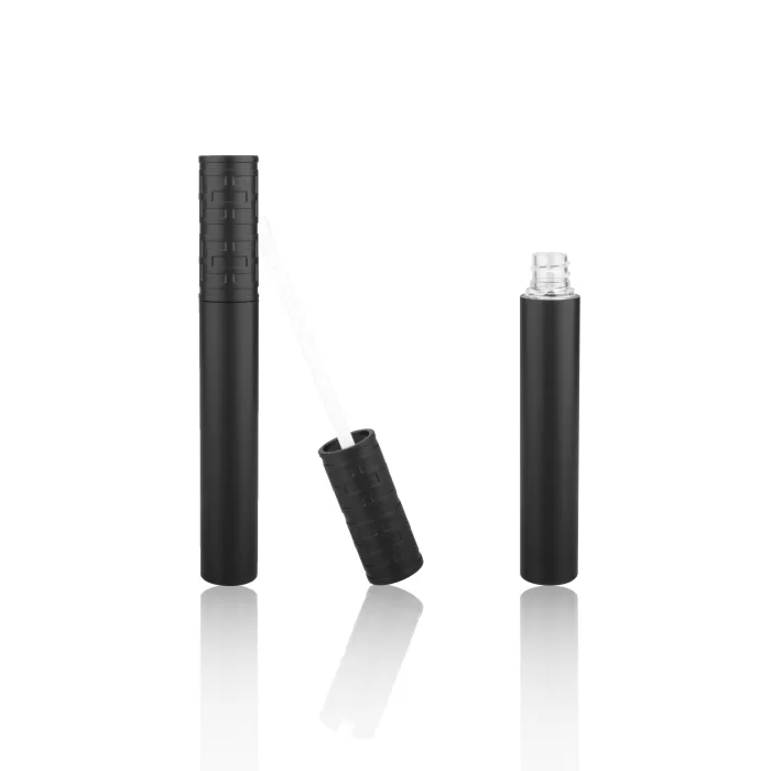 Matte Black Round Wand Tube Cylinder Shape Bottle Flat Doe Empty Liquid Lipstick Case - LG181 - Image 2