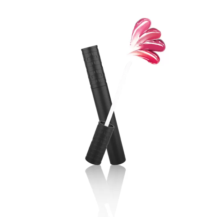 Matte Black Round Wand Tube Cylinder Shape Bottle Flat Doe Empty Liquid Lipstick Case - LG181 - Image 4