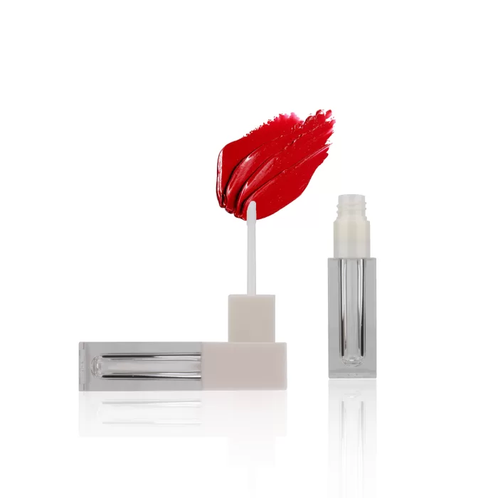 Pearl White Square Lip Gloss Tube Packaging Clear Lid 5ml Lip Glaze Custom Applicator - LG186 - Image 2