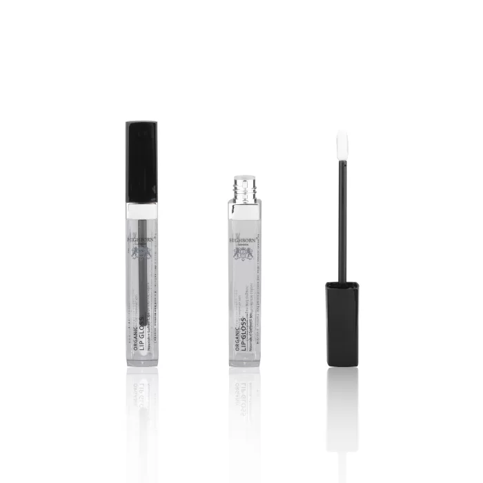Silver Band Transparent Square Liquid Lipstick Bottle 7ml Container Wholesale Black Lid - LG194