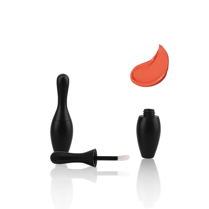 Matte Black Bowling Bowl Design Lip Gloss Tube Container Unique Shape - LG197 - Image 3