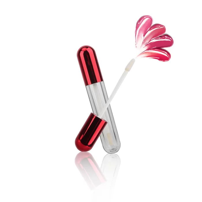 New Creative Capsule-Shaped Wand Tube With Red Lid Clear Cylinder 10ml Foot Brush - LG219 - Image 5