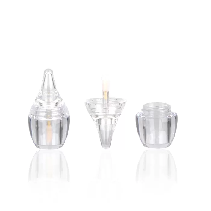 Manufacturer Supply 3ml As Transparent Drop Shape Container With Bead Applicator Nail Polish Oil Packaging Labels - LG253