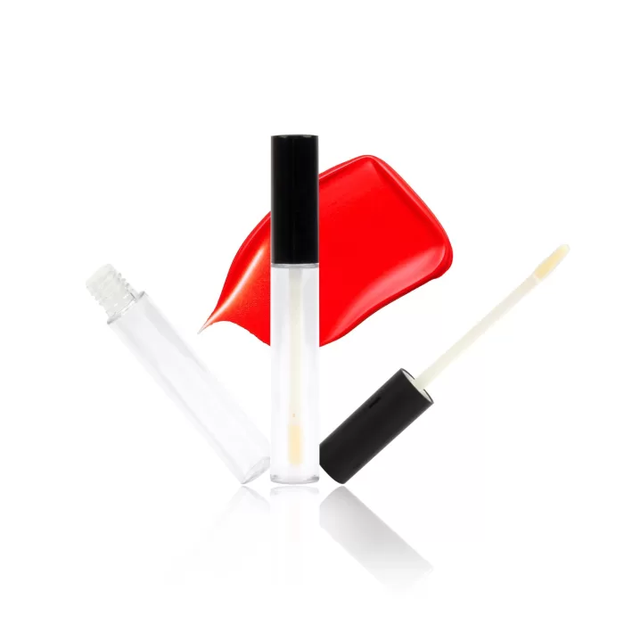 Kids Lip Gloss Tube Black Tops Clear Popular Round Cylinder Bottle with Applicator - LG424 - Image 3