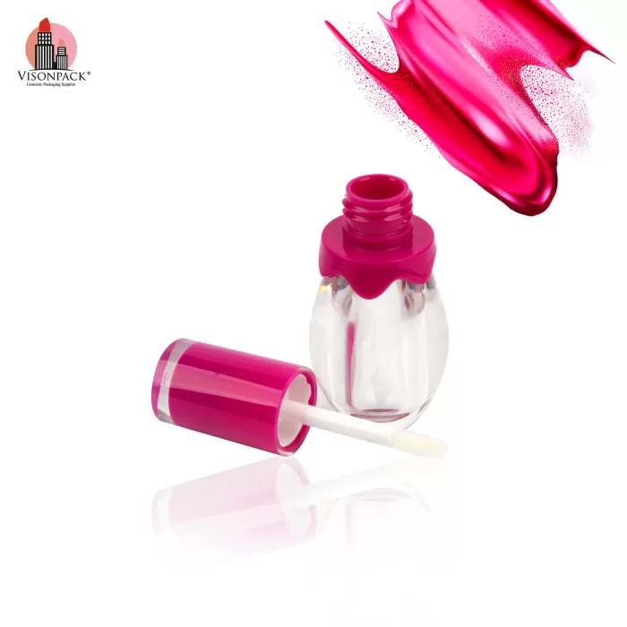 Kids Lip Gloss Wholesale Packaging Clear Bottle Custom Cute Plastic Empty Tubes - LG438B - Image 2