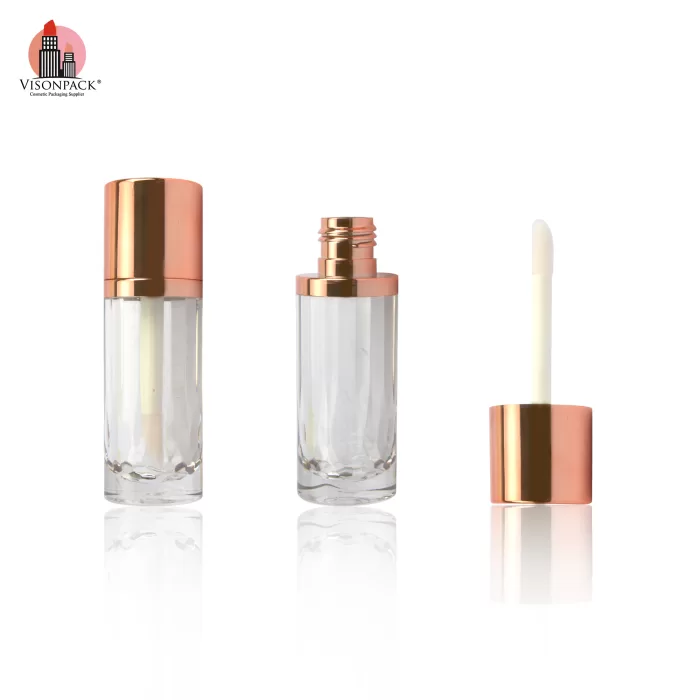 Custom Logo Round Empty Concealer Tube Liquid Foundation 30ml Luxury Gold Big Brush Wand - LG443