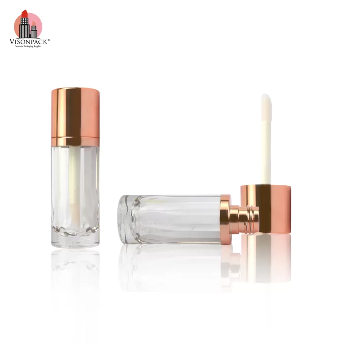 Custom Logo Round Empty Concealer Tube Liquid Foundation 30ml Luxury Gold Big Brush Wand - LG443 - Image 2