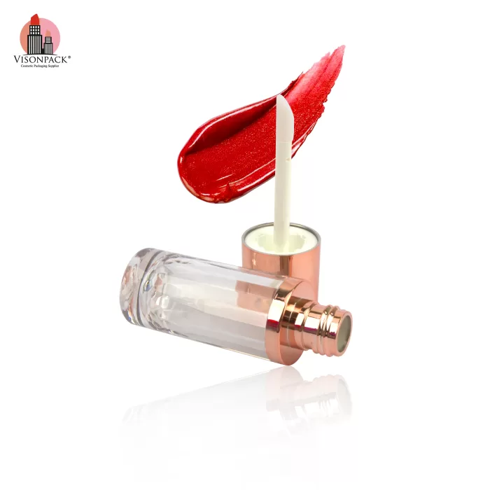 Custom Logo Round Empty Concealer Tube Liquid Foundation 30ml Luxury Gold Big Brush Wand - LG443 - Image 4