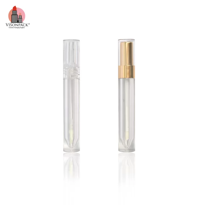 Private Label Luxury Gold Lid Clear Round Containers Tubes 4ml Wholesale OEM Packaging - LG445 - Image 5