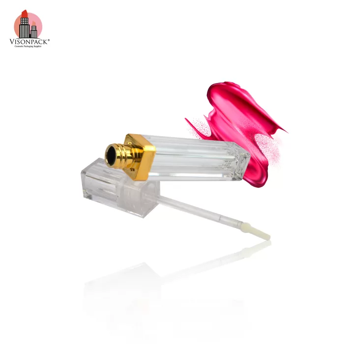 Custom Clear Lipgloss Oil Packaging 6ml Empty Square Transparent Containers Tubes Luxury Private Label - LG453 - Image 4