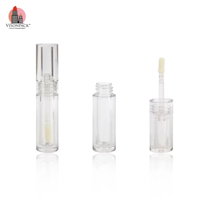 Quality Custom Clear Round Plastic Lipgloss Containers OEM Packaging Free Sample - LG457