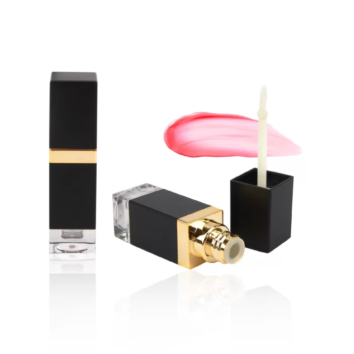 Quality Square Empty Packaging 6ml Liquid Lipstick Container Black Custom Tube - LG466 - Image 4