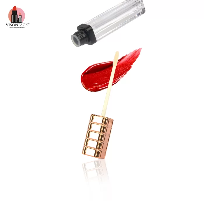 Luxury Square Tubes Packaging Custom Empty Cosmetic Liquid Lipstick Clear Bottle 7ml 8ml OEM - LG472 - Image 2