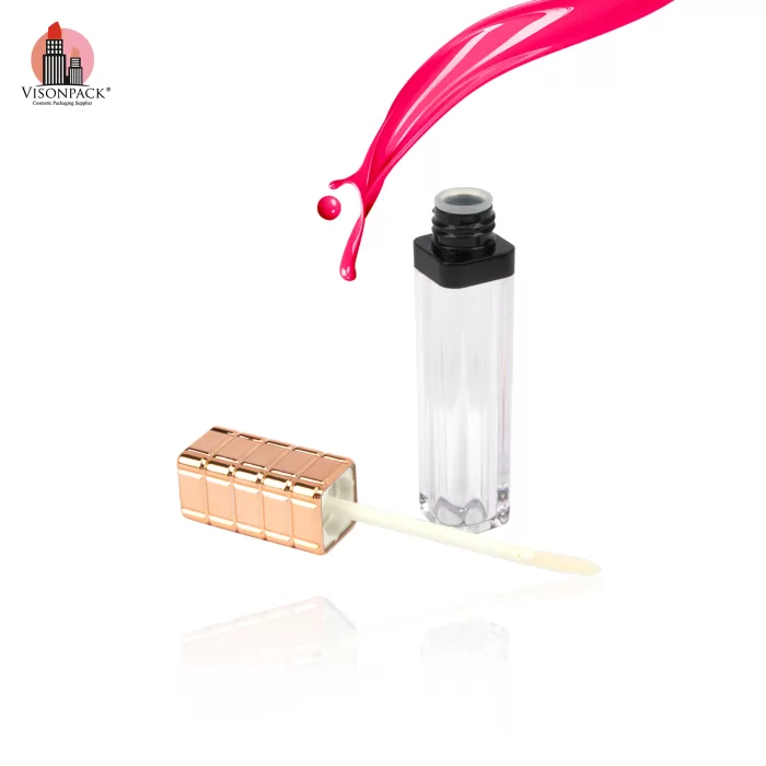 Luxury Square Tubes Packaging Custom Empty Cosmetic Liquid Lipstick Clear Bottle 7ml 8ml OEM - LG472 - Image 4