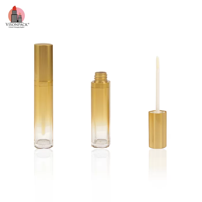 Gradient Packaging Container with Lip Brush Custom Lip Gloss Tube Plastic - LG479