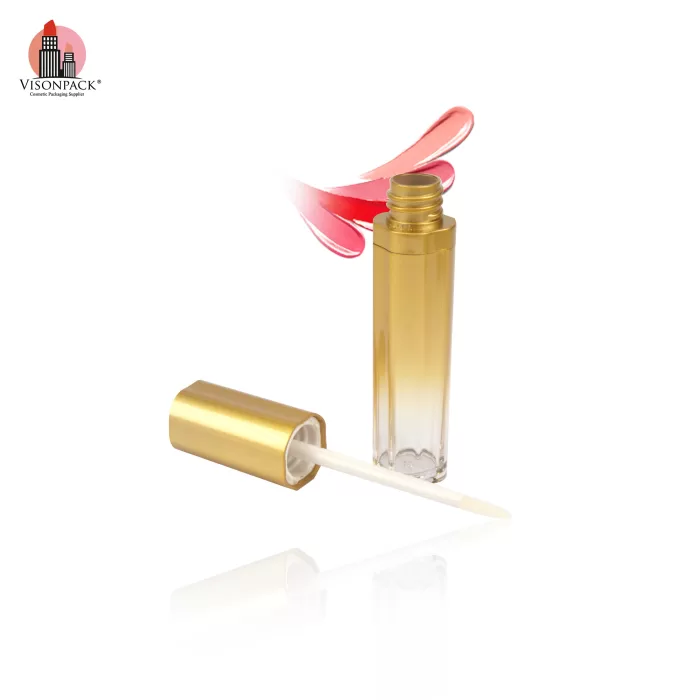 Gradient Packaging Container with Lip Brush Custom Lip Gloss Tube Plastic - LG479 - Image 2