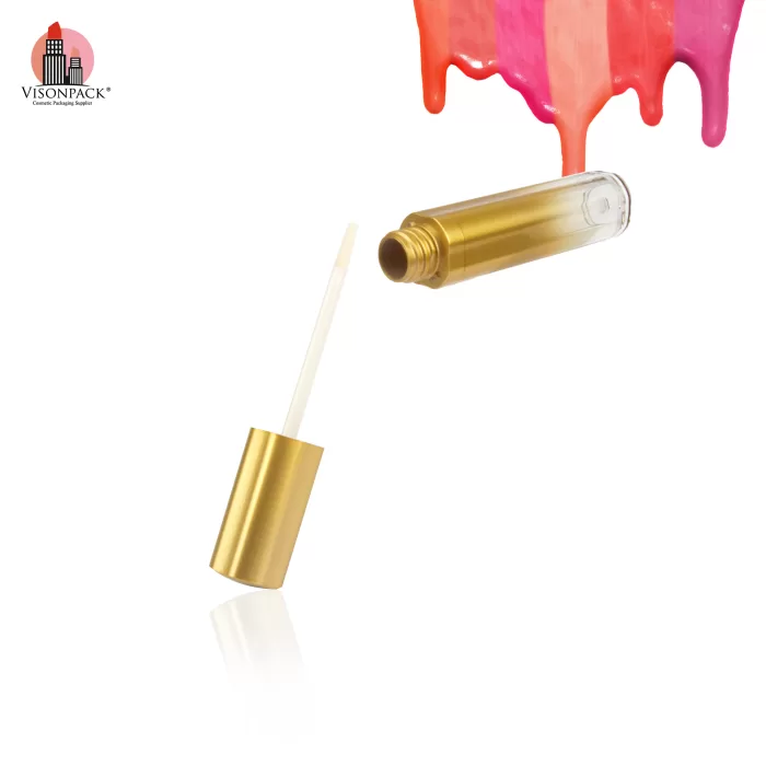 Gradient Packaging Container with Lip Brush Custom Lip Gloss Tube Plastic - LG479 - Image 4