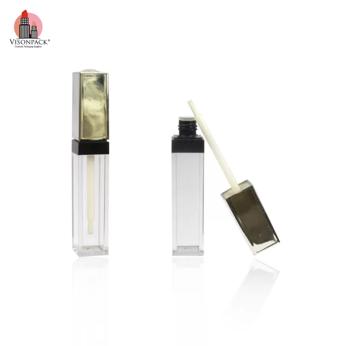 Custom Crystal Top Square Clear Tubes Packaging Wholesale Empty Lipstick Containers - LG485