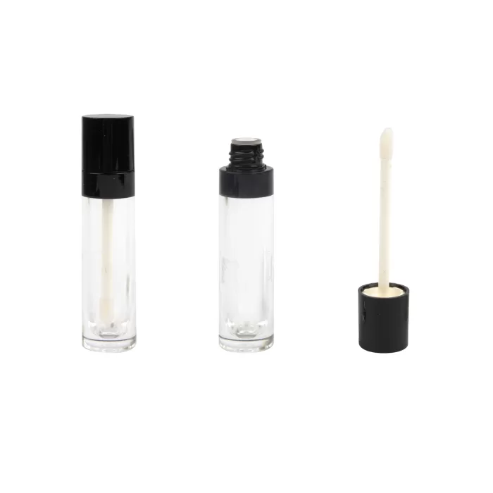 Customize Your Appearance with 7ml Clear Round Containers Plastic Empty Black Tubes Featuring Your Own OEM - LG497