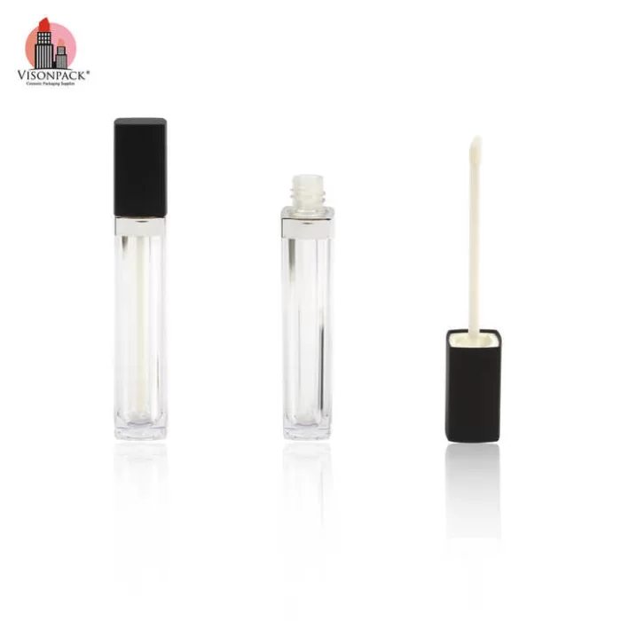 Matte Black Square Lip Gloss Tubes High Quality 9.5ml Empty Containers Custom Color - LG501