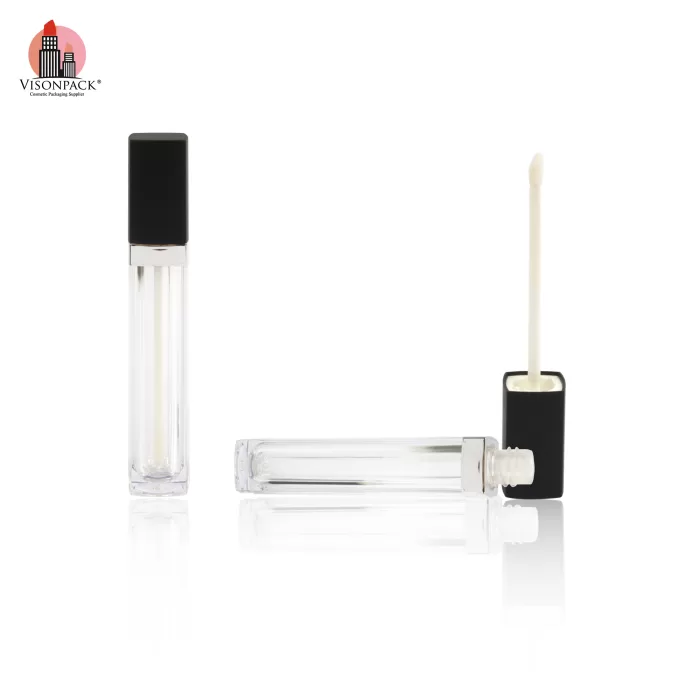 Matte Black Square Lip Gloss Tubes High Quality 9.5ml Empty Containers Custom Color - LG501 - Image 2