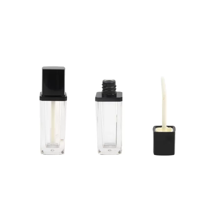 Creative Square Bottle 7.5ml Custom Empty Liquid Lipstick Tubes With Brush Applicator Wand - LG513
