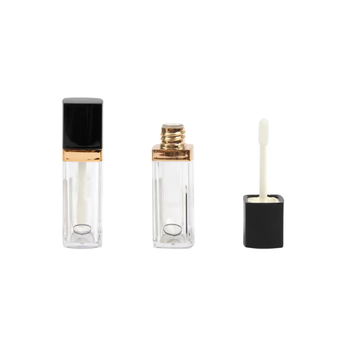 Double Layer Mini Square Containers With Inner Bottle Custom Color Tubes Packaging Black - LG522