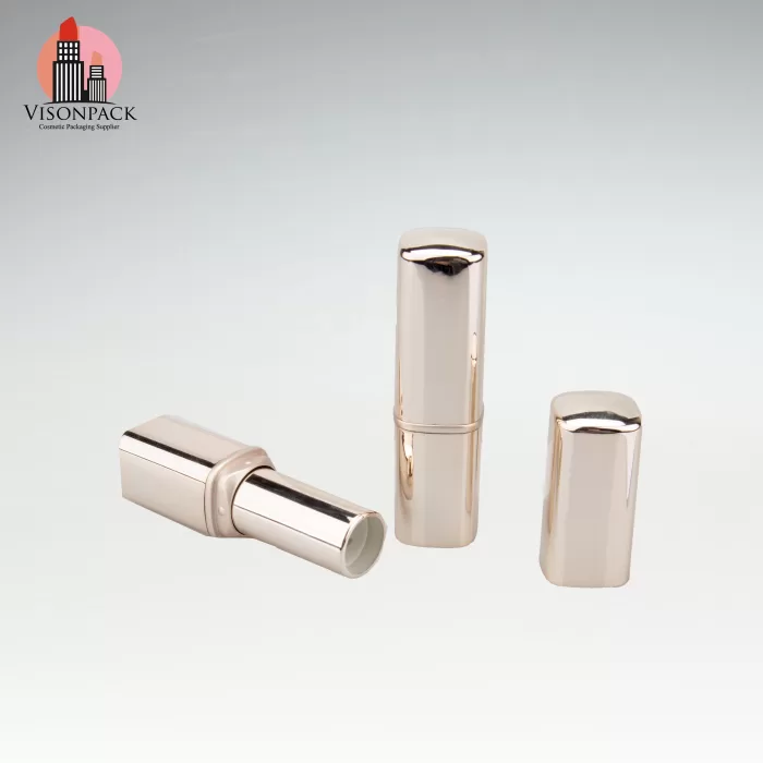 High Quality Aluminum Lipstick Tube Square Shape Lip Container Customized Design - LS114