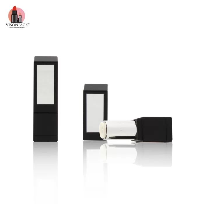 New Design Custom Empty Square Case with Mirror Matte Black for Cosmetic Packaging - LS561 - Image 2