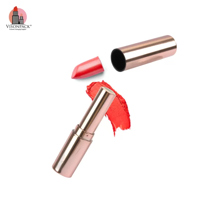 Custom Color Rose Gold Metallic Round Case Container for Plastic Empty Lip Balm Chapstick Tube - LS582 - Image 3