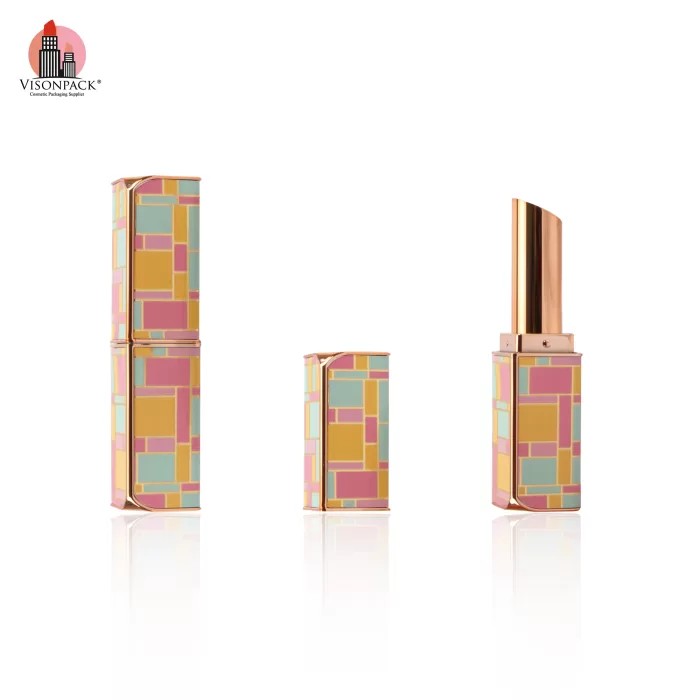 Make Your Own Lipstick Packaging Empty Square Custom Case Tubes with Leather Decoration - LS922 - Image 4