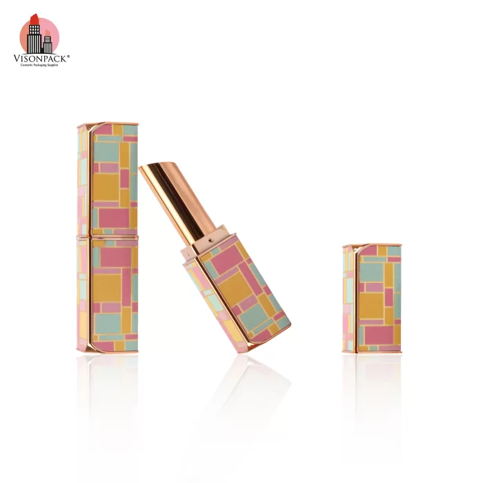 Make Your Own Lipstick Packaging Empty Square Custom Case Tubes with Leather Decoration - LS922 - Image 5