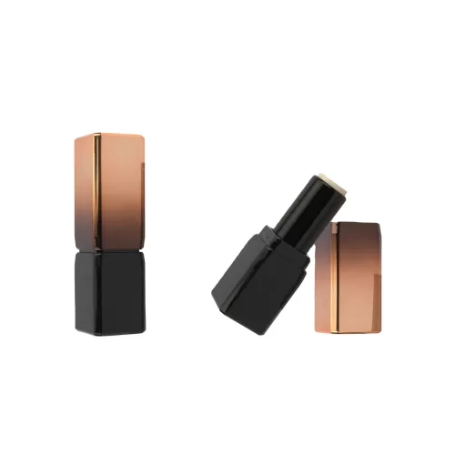 OEM Private Label Gradient Empty Custom Plastic Square Lipstick Tubes Black - LS927