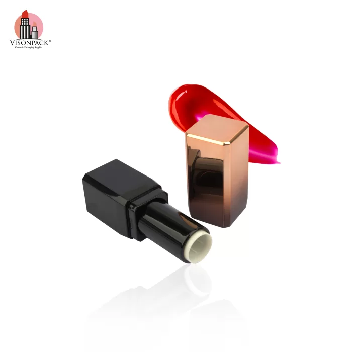 OEM Private Label Gradient Empty Custom Plastic Square Lipstick Tubes Black - LS927 - Image 2