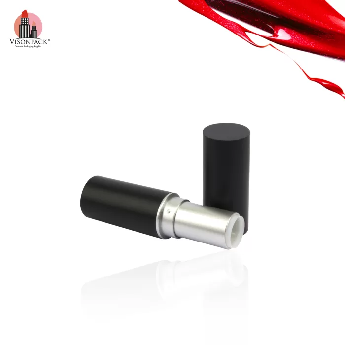 Private Label Round Empty Case Matte Black Lip Balm Container Tube Custom Color - LS931 - Image 3