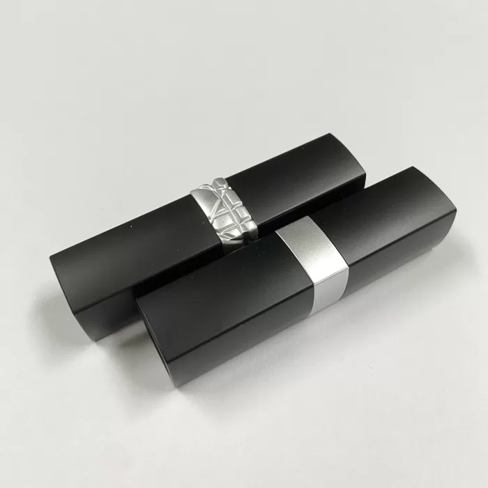Lipstick Package Private Label Lip Balm Tube Matte Black Silver Square Luxury Containers Tubes - LS933 - Image 5