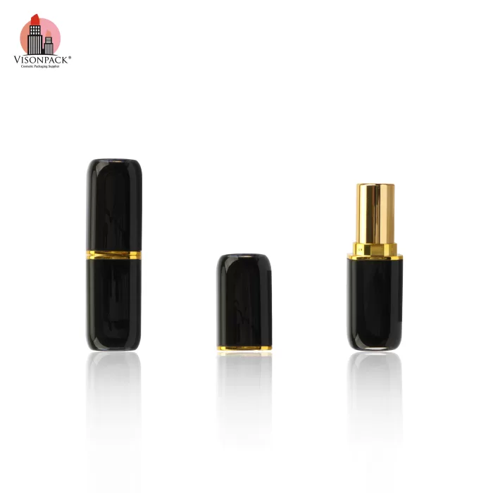 Luxury Classical Makeup Container Empty Square Plastic Black Lipstick Tubes - LS939