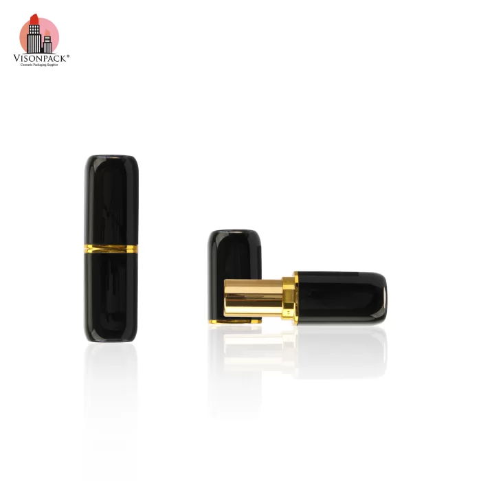 Luxury Classical Makeup Container Empty Square Plastic Black Lipstick Tubes - LS939 - Image 2