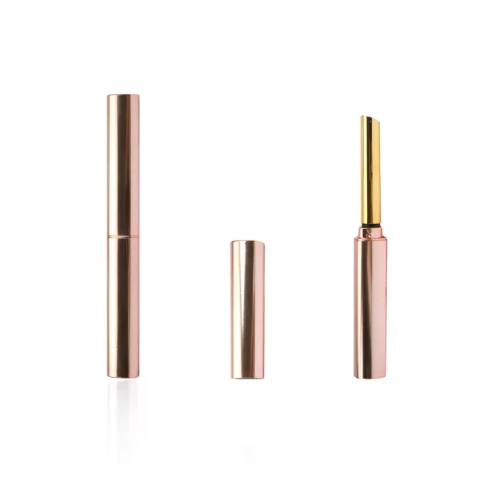 Metallic Custom Color Slim Empty Round Lipstick Containers Tubes - LS952