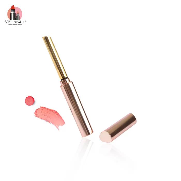 Metallic Custom Color Slim Empty Round Lipstick Containers Tubes - LS952 - Image 2