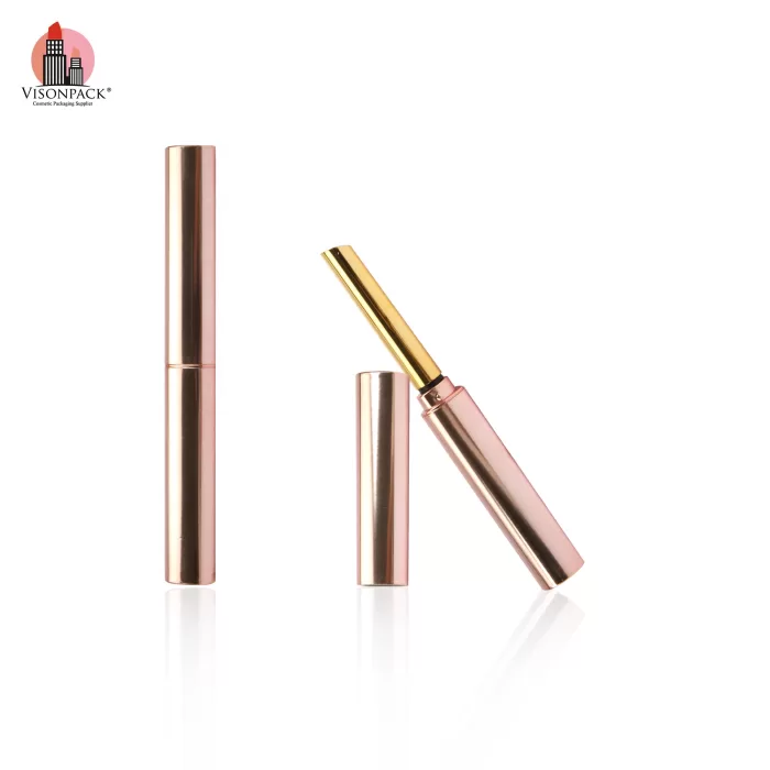 Metallic Custom Color Slim Empty Round Lipstick Containers Tubes - LS952 - Image 3