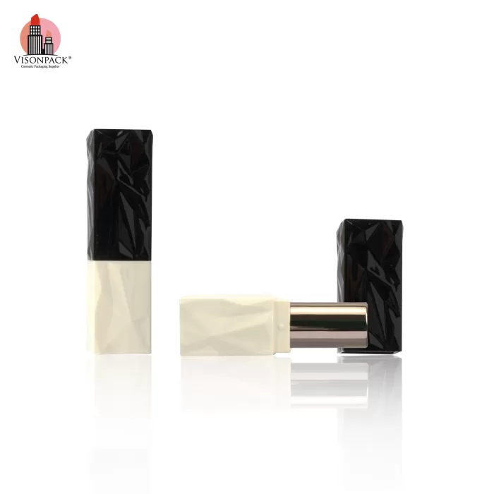 Unique Custom OEM Square Black White Luxury Cosmetic Lipstick Tubes Containers - LS956 - Image 2