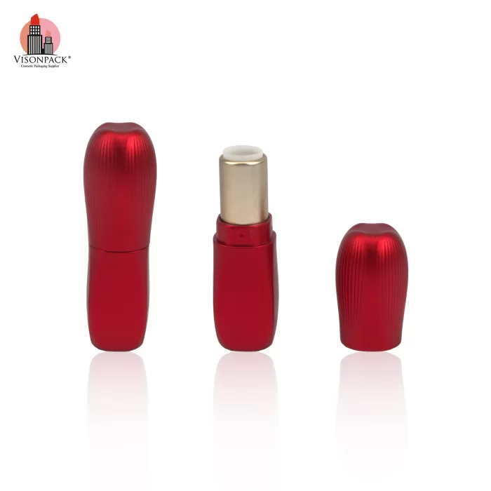 Free Samples Private OEM Cosmetic Custom Packaging Matte Red Plastic Lipstick Tubes - LS958