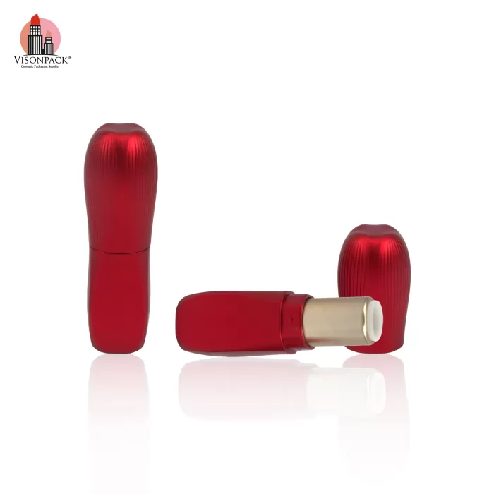 Free Samples Private OEM Cosmetic Custom Packaging Matte Red Plastic Lipstick Tubes - LS958 - Image 2